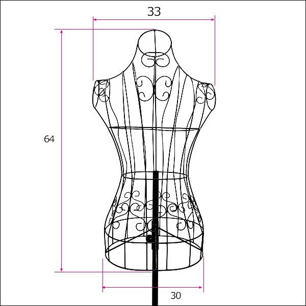 ワイヤートルソー レディース 黒 女性 9号サイズ マネキン/23_画像8