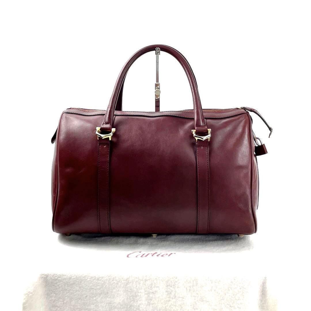美品】Cartier カルティエ マストライン ミニボストン ハンドバッグ