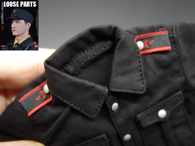 【 HJ 】1/6ドールパーツ：UJINDOU製：WWII ヒトラーユーゲント 黒色シャツ_肩章が付属します