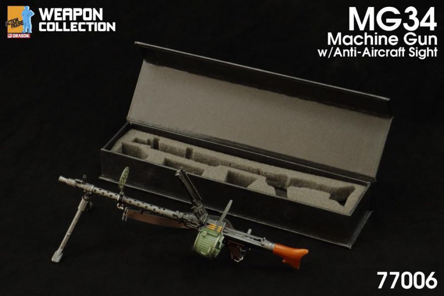 【 銃器 】1/6ドールパーツ：DRAGON製：WWII ドイツ軍 MG34機関銃セット対空サイト付き（豪華化粧箱入り）_画像5