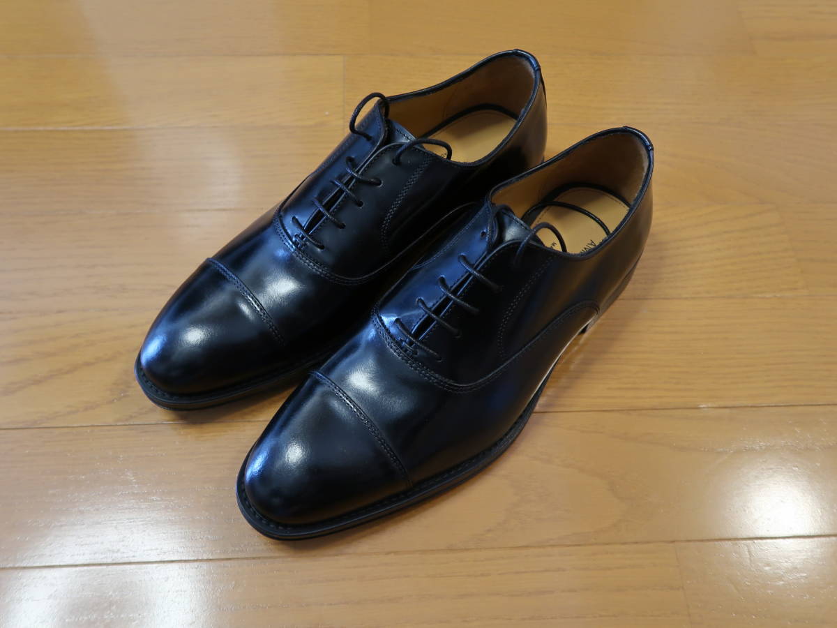 ★新品！箱付き！　a.testoni SALERNO OXFORD UK6.5(25.5cm) Black　現行品　ストレートチップ　AMEDEO TESTONI ア　テストーニ★