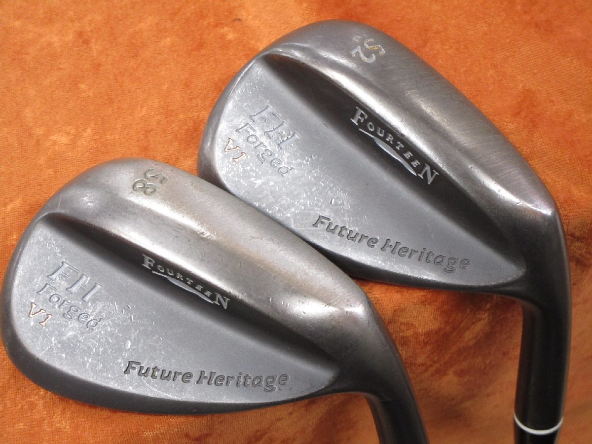 ■ フォーティーン FH Forgrd V1 マットブラック 52度 58度 TS-114W WEDGE 中古 ウェッジ ２本セット FOURTEEN ■_画像1