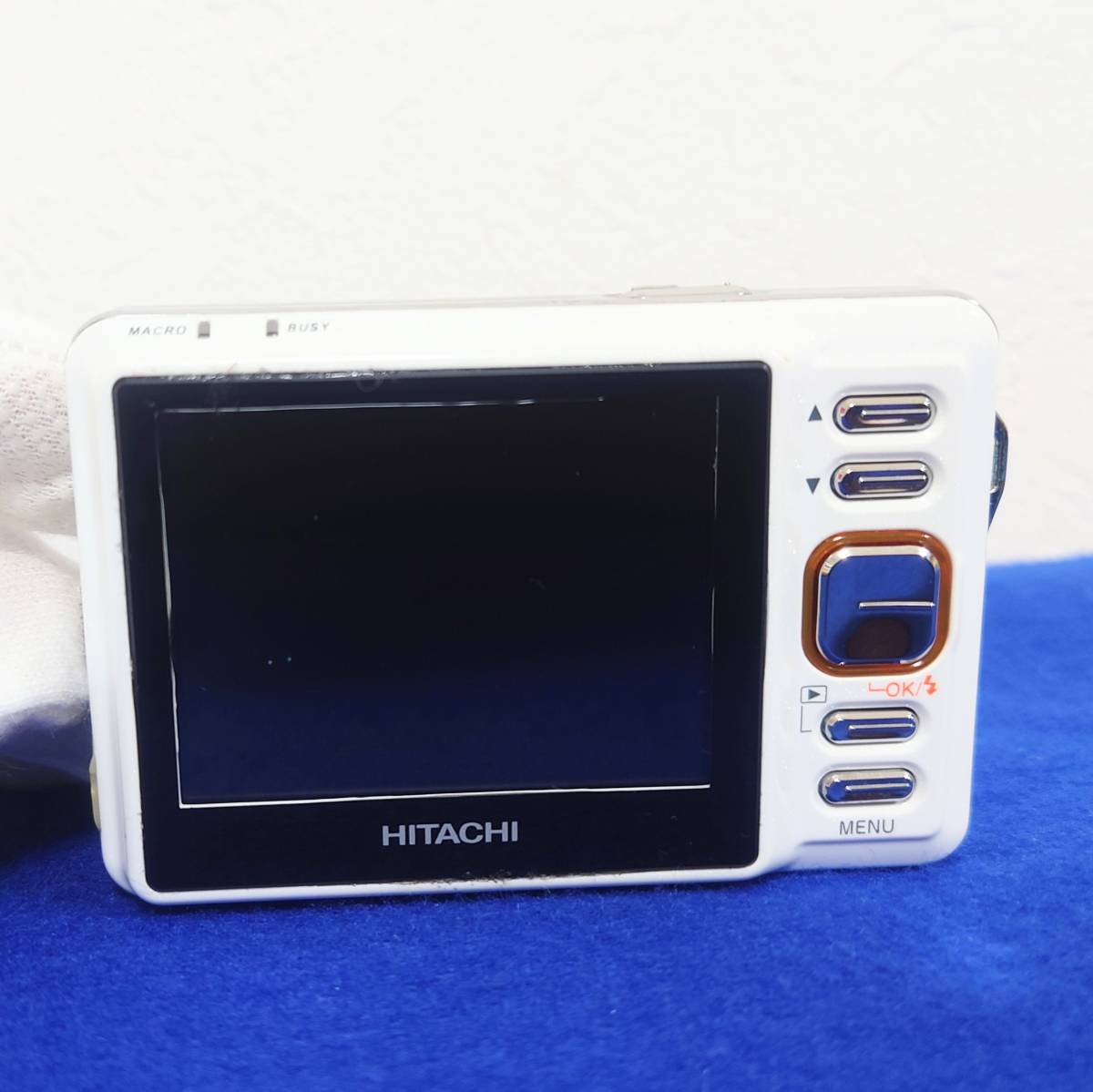 HITACHI コンパクトデジタルカメラ HDC-505W 5.0 MEGA PIXELS ホワイト ケース付き《中古少しキズあり》Digitalcamera_画像7