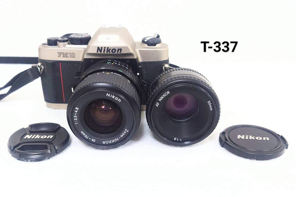 Nikon ニコン FM10 レンズ２個 Zoom-NIKKOR 35～70㎜ 1:3.5～4.8 / AF NIKKOR 50㎜ 1:1.8 フィルム一眼レフカメラ ケース付き 《中古》_画像1