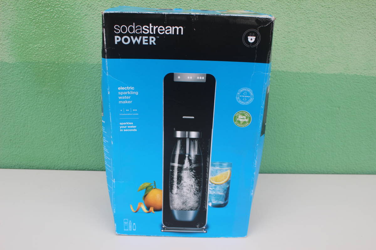 SodaStream ソーダストリーム SSM1060 [炭酸水メーカー Source Power(ソース パワー) スターターキット ブラック] 未使用　箱痛み品のサムネイル