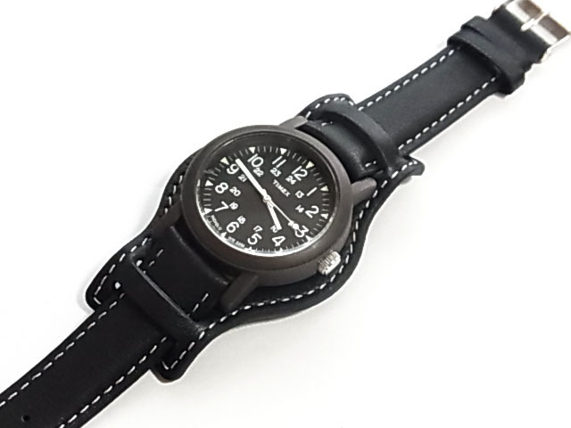 Kvarnsjo Leather sweden 高品質　BUND 黒 　18mm　37BUND38_イメージ図。　時計は付属しません。