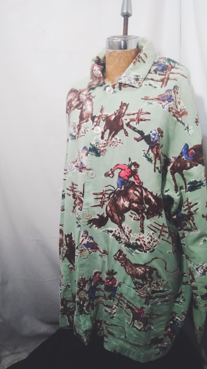 Vintage Nick & Nora cowboy pajama shirt 90s ニック & ノラ カウボーイ柄 パジャマ シャツ カートコバーン ニルヴァーナ ビンテージ_画像1