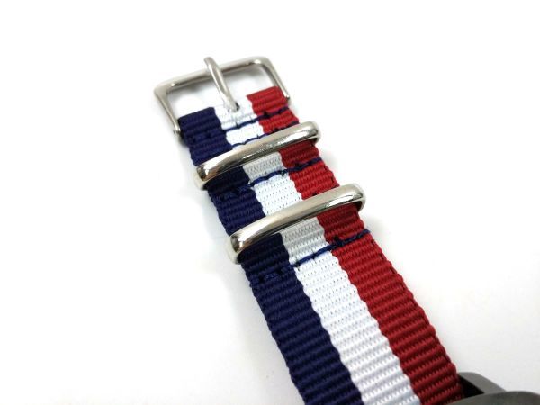  nylon made military strap cloth belt nato type wristwatch franc scalar stripe 20mm