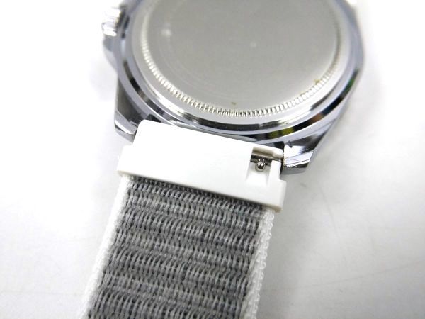 ループバンド 交換用腕時計ベルト ナイロン ストラップ スポーツ グレー 22mm_画像3