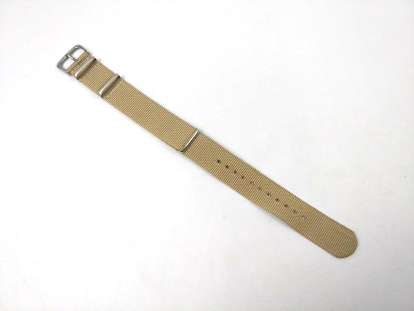 natoタイプ ナイロン製ミリタリーストラップ 腕時計布ベルト ベージュ 20mmの画像7