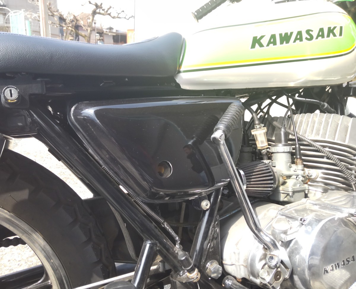 187　SS500　マッハIII　後期用　純正形状復刻サイドカバー_画像3