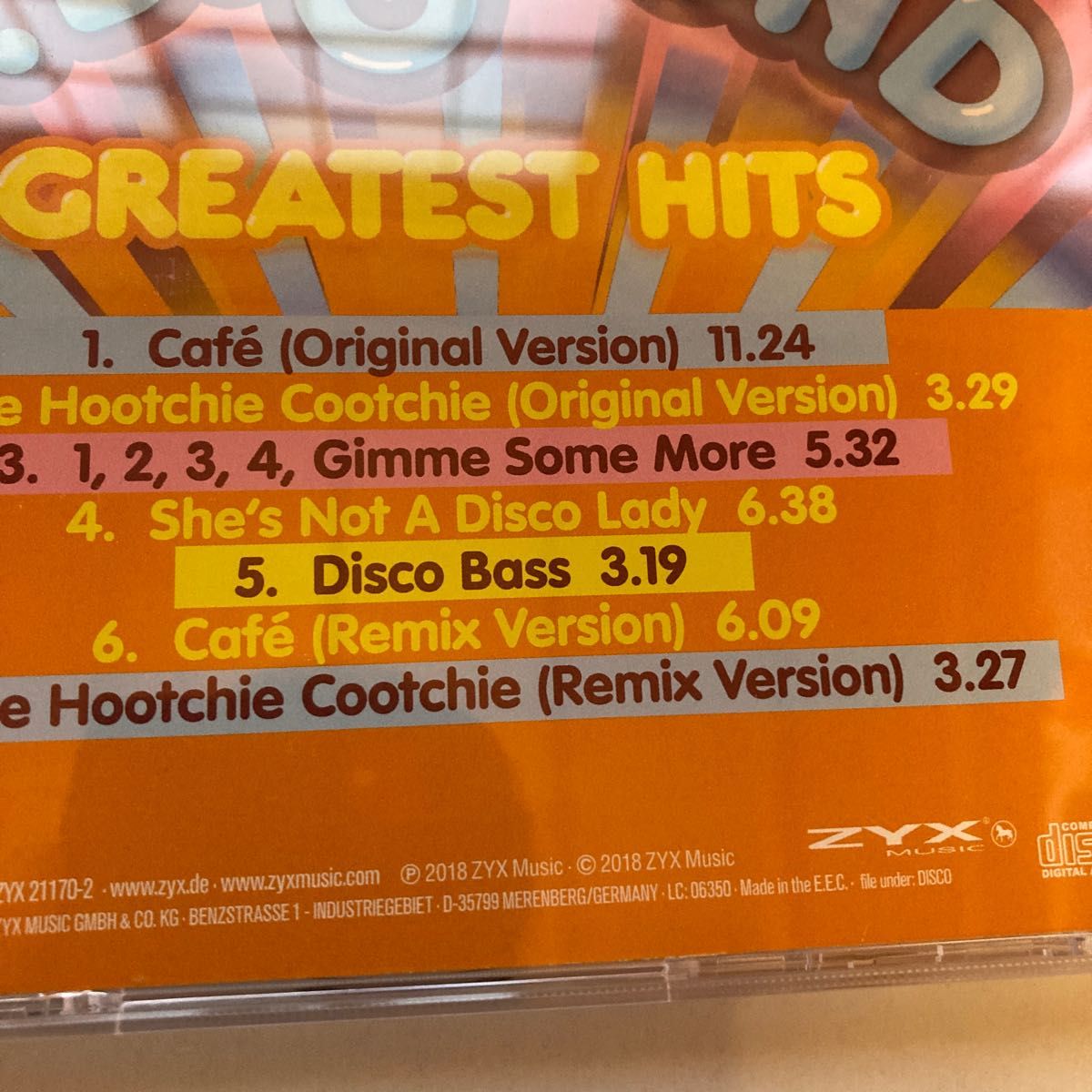 D.D.SOUND GREATEST HITS Cafe1.2.3.4.Gimme Some More カフェ　ディスコ　