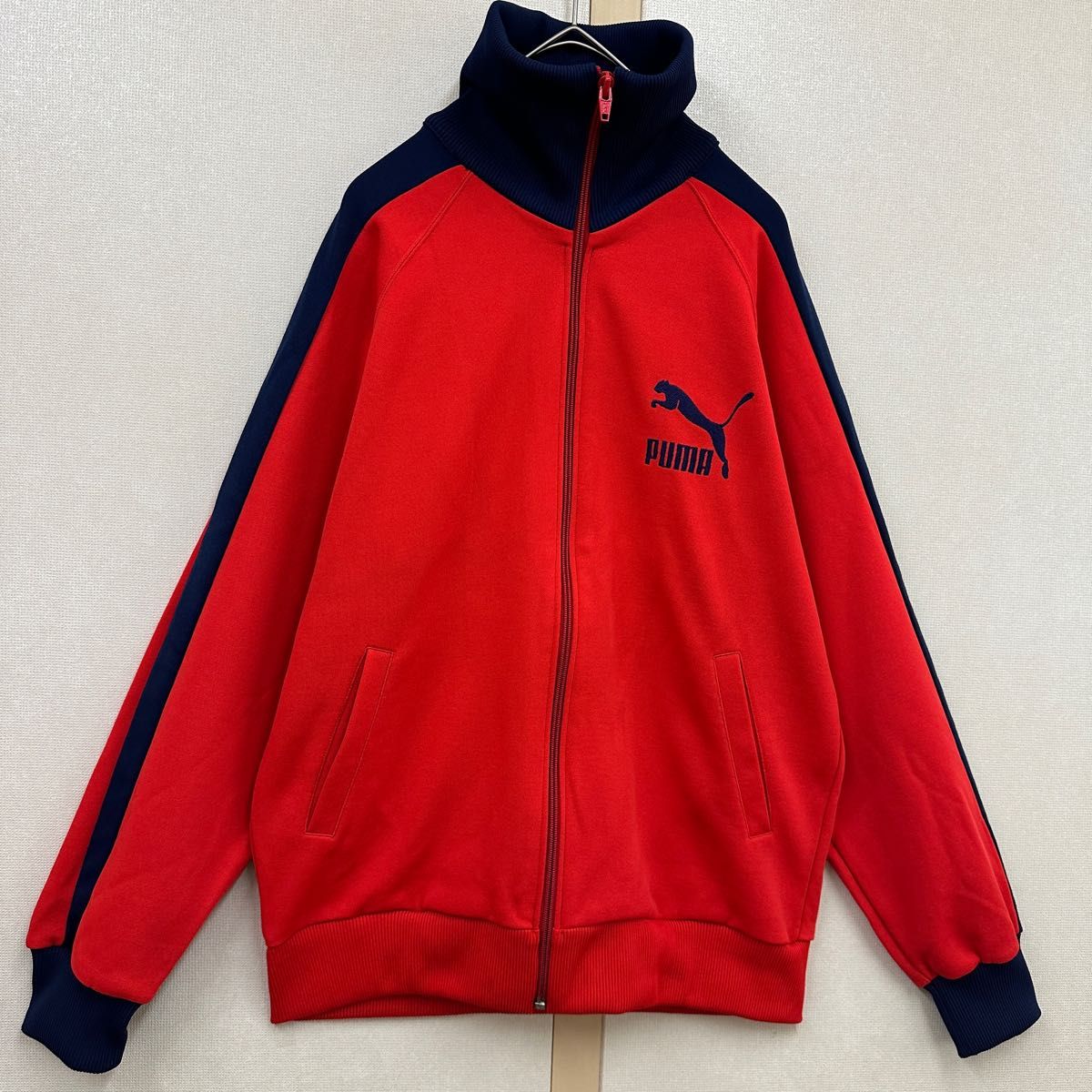 PUMAジャージ プーマ レトロ ジャージ トラックジャケット 赤 PUMAジャージ プーマ レトロ ジャージ トラックジャケット 赤