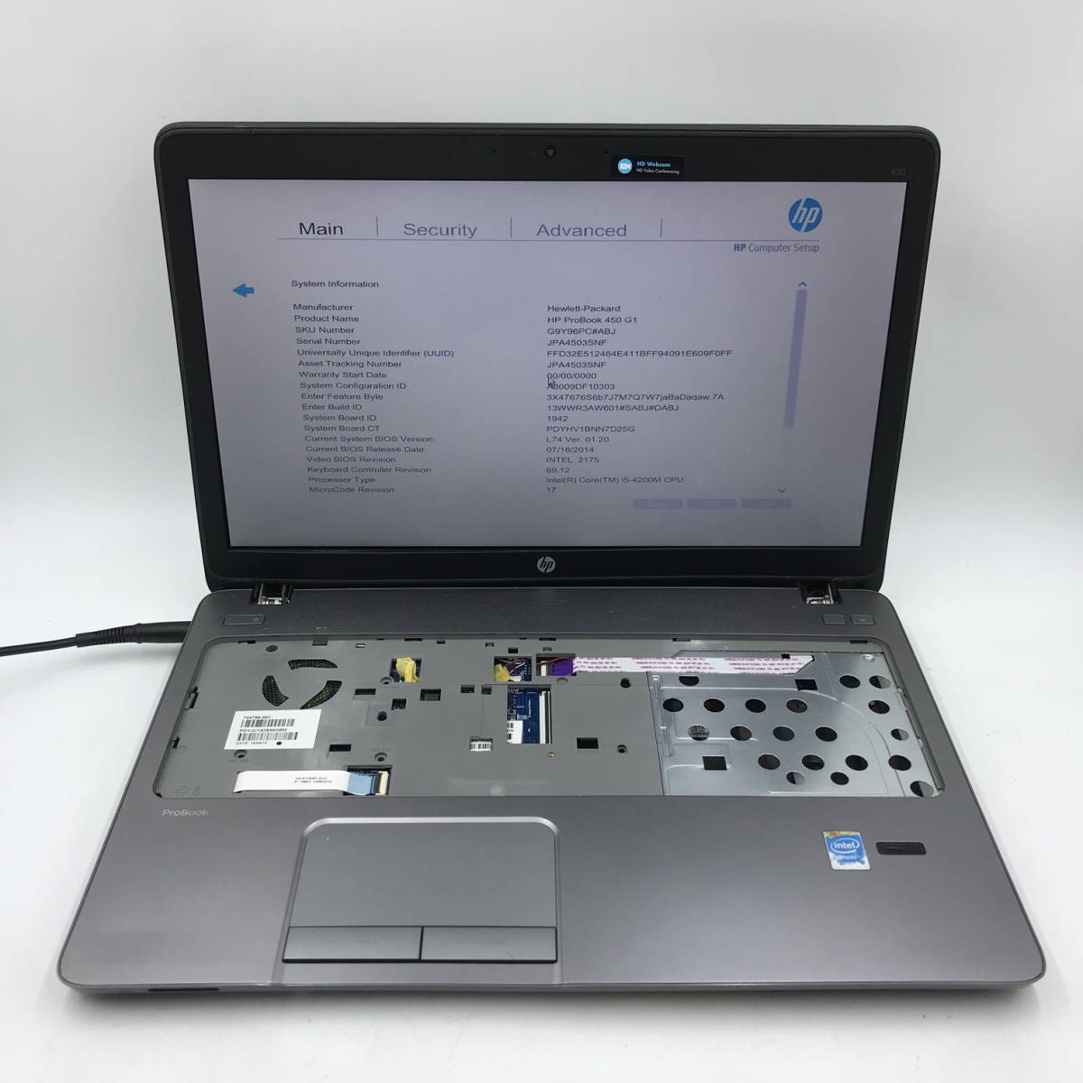 HP ノートパソコン450 G1 CPU:i5-4200M ジャンクZ1017-日本代購代Bid