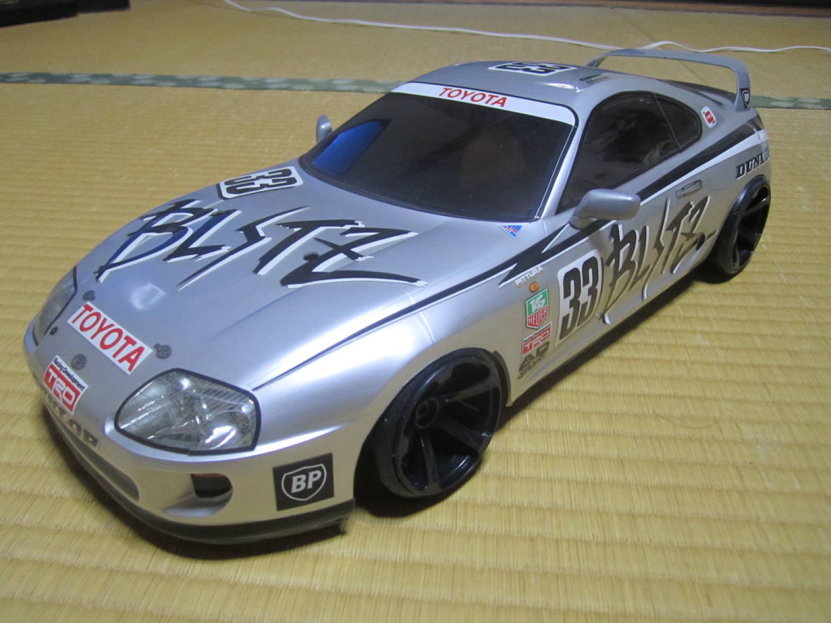 プロ製作 新品 ブリッツ トヨタ スープラ Gr.N BLITZ TOYOTA SUPRA 1/10 RC ボディ JZA80 タイヤホイール付属_画像2