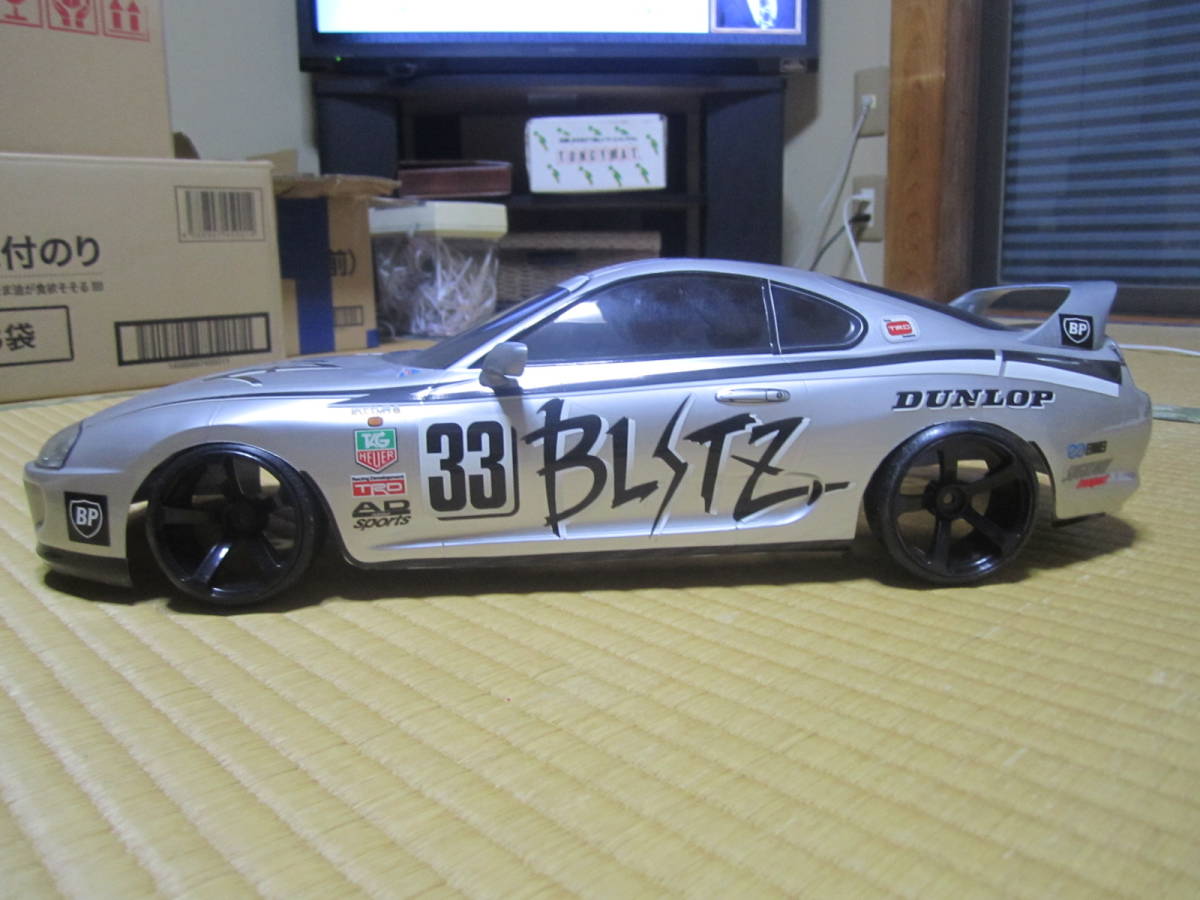 プロ製作 新品 ブリッツ トヨタ スープラ Gr.N BLITZ TOYOTA SUPRA 1/10 RC ボディ JZA80 タイヤホイール付属_画像5