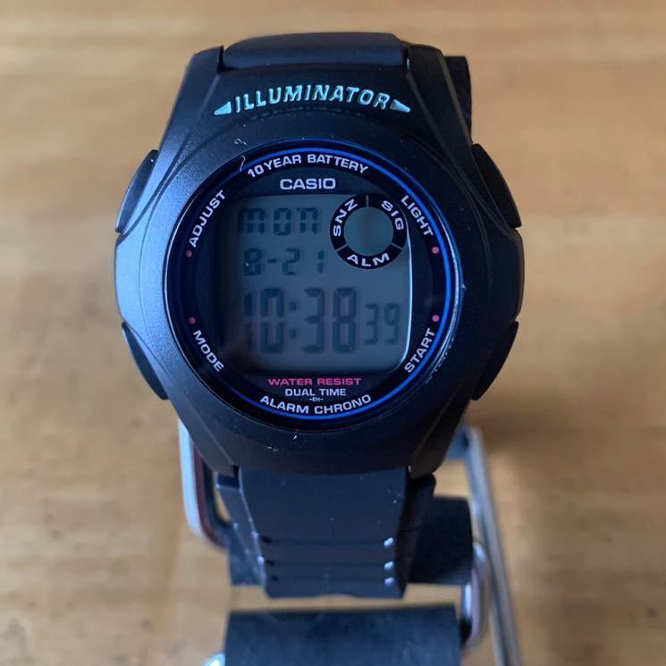 【新品・箱なし】カシオ CASIO スタンダード デジタル メンズ デュアルタイム 腕時計 F-200W-1A_画像2