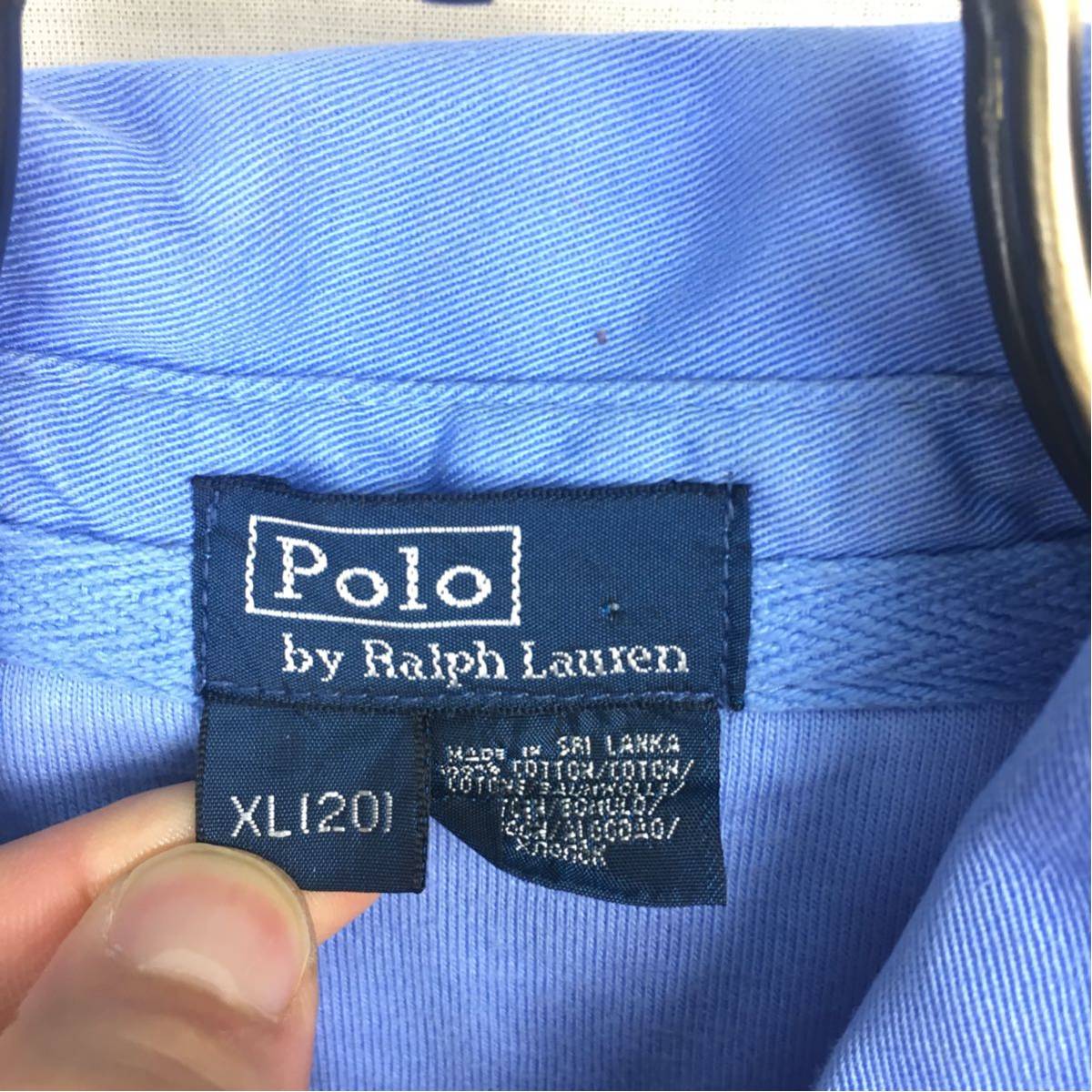 海外 古着 POLO ラガーシャツ XLサイズ ポロ ラルフローレン Ralph Lauren ラグビー 太 ボーダー 古着_画像2