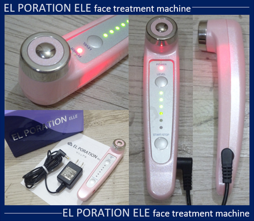 ★美品 電気穿孔法 ハンディ型 ポレーション美顔器 EL PORATION ELLE 美容成分導入 EMS表情筋引き締め スキンケア エステ美容 コスメ★の画像1