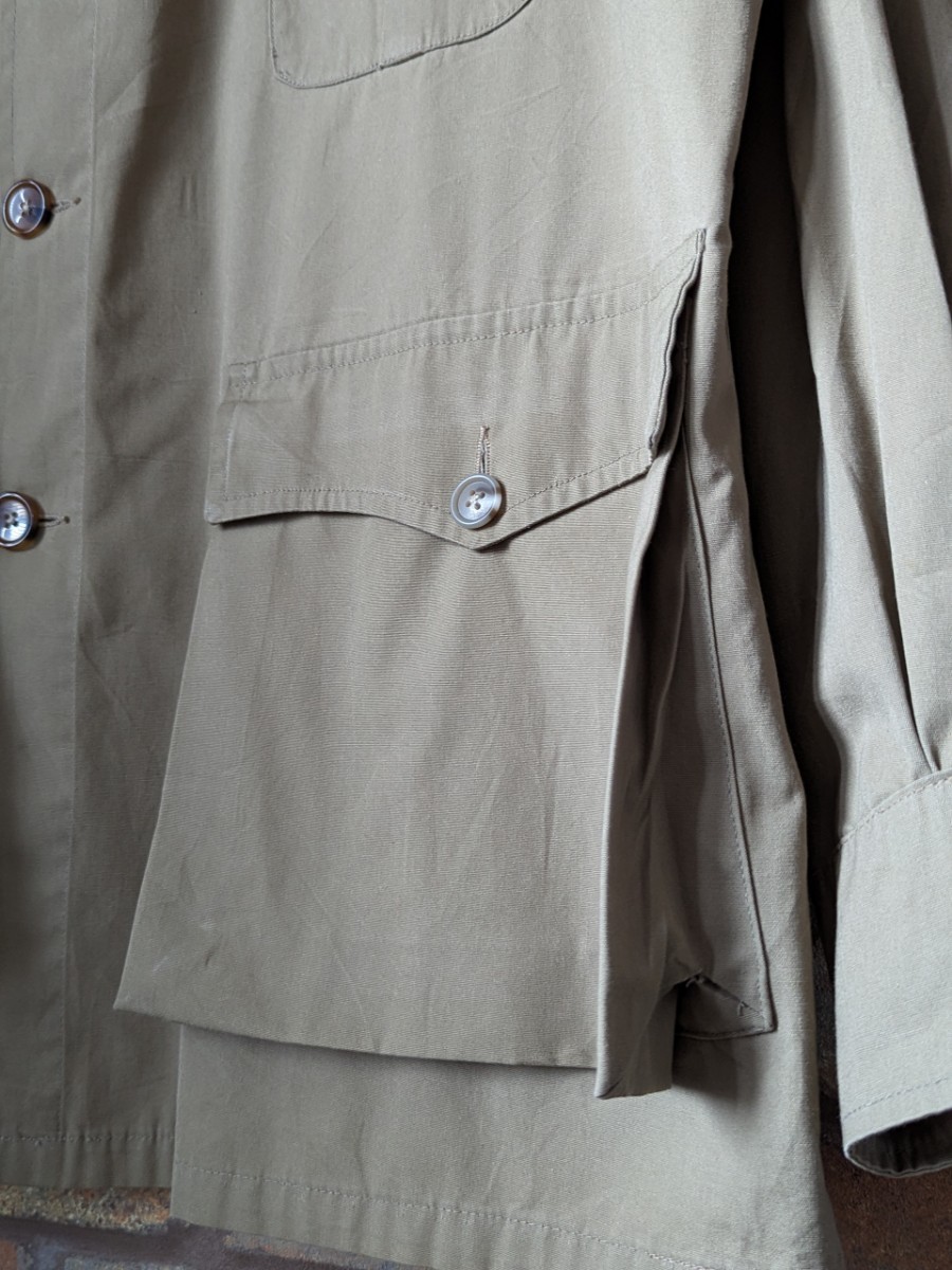 60’s L.L.Bean SafariJacket ShirtJacket 60年代 エルエルビーン 筆記体タグ サファリジャケット シャツジャケット ビンテージ_画像3