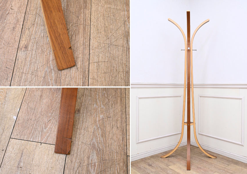 I031 Northern Europe style designer's furniture paul (pole) hanger coat hanger pra i wood bending line beautiful hat .. height 180cm receipt warm welcome 