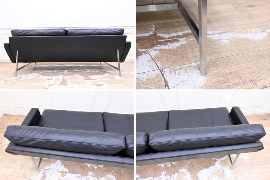 HI091 экспонирование очень красивый товар Fritz Hansen Fritz Hansen LISSONI SOFAliso-ni диван натуральная кожа диван love sofa широкий 2P 2~3 человек для 150 десять тысяч иен 
