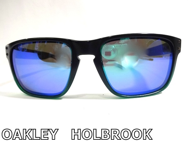 X3I056■本物■ オークリー ホルブルック OAKLEY HOLBROOK ジェイド フェード 偏光レンズ マットブラック&グリーン サングラス 9102-E455