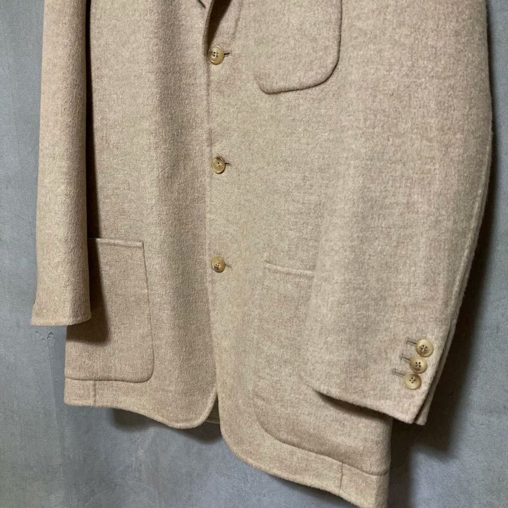 超高級 Verga ヴェルガ Loro Piana ロロピアーナ カシミヤ100% ダブルフェイス 3B ジャケット size.46 (M) ベージュ 伊勢丹取扱 定価70万_画像3