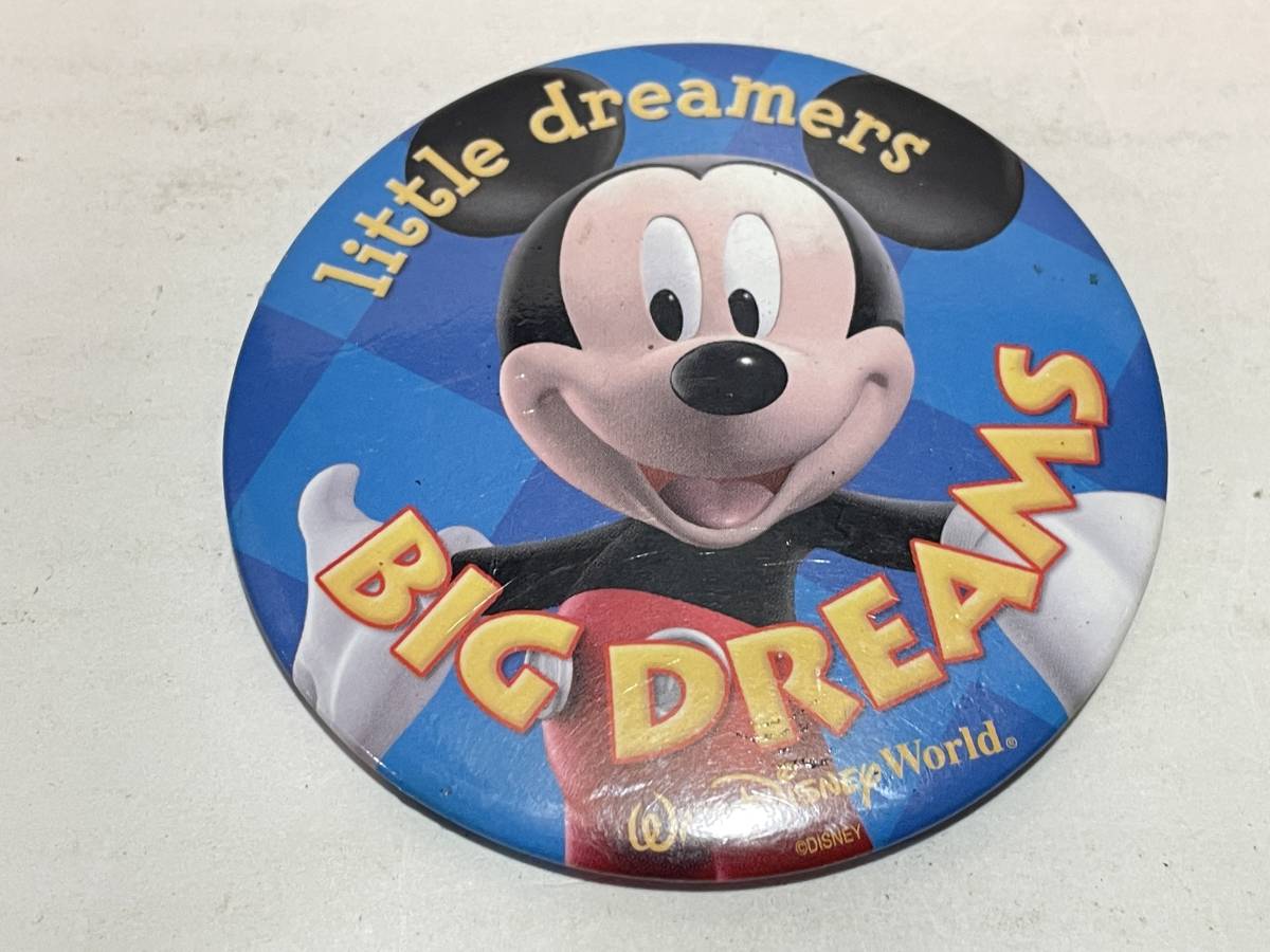 ミッキーマウス　BIG DREAMS ディズニーワールド　缶バッチ_画像1