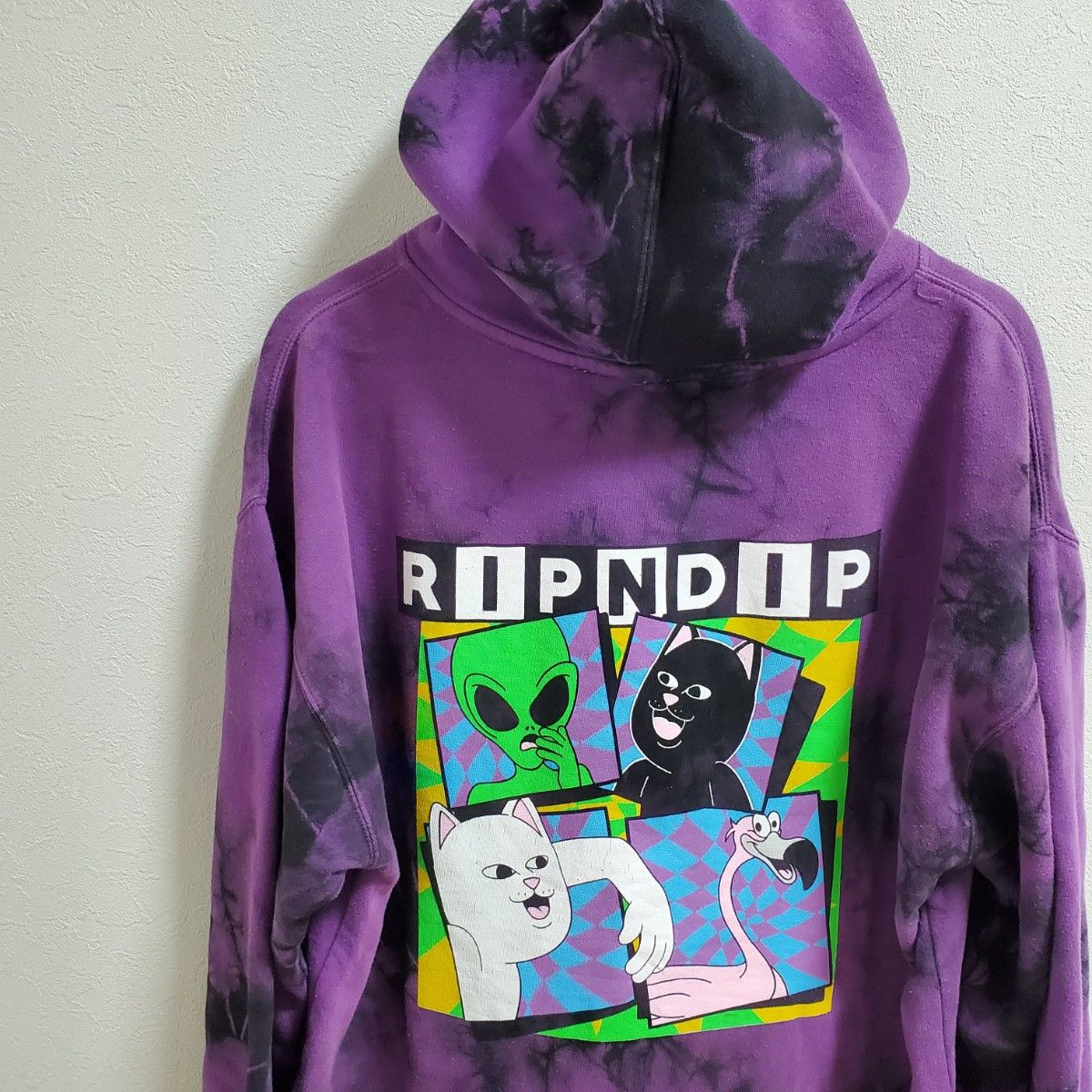 RIPNDIP リップンディップ タイダイ エイリアン プルオーバーパーカー