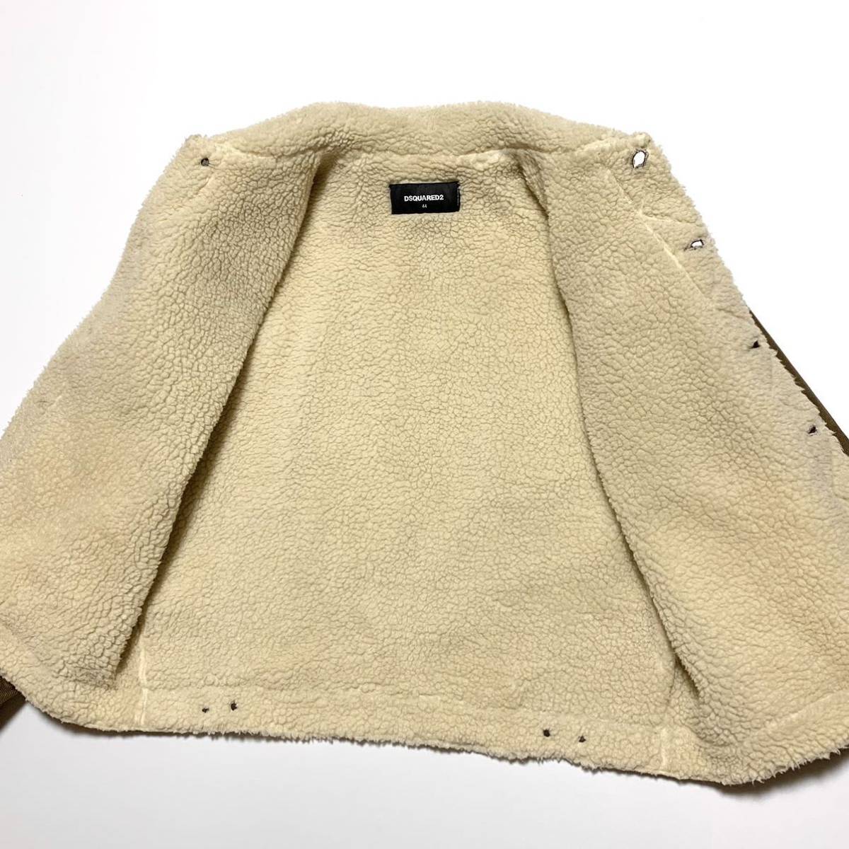 ☆良品 ディースクエアード DSQUARED2 3rdタイプ コーデュロイ ボア ジャケット size44 イタリア製 Gジャン ランチコート ストームライダー