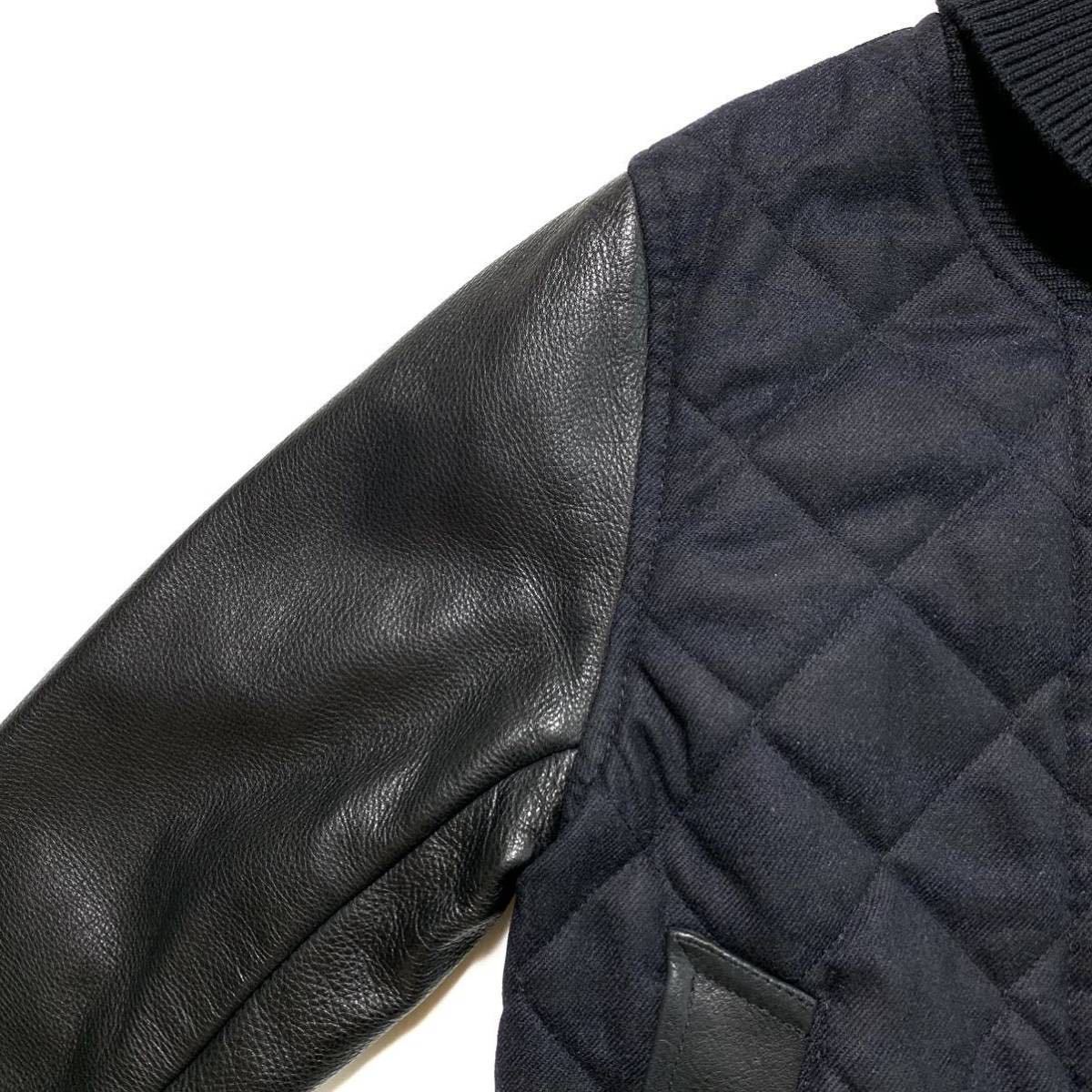 美品 ラベンハム LAVENHAM レザー 切替 キルティング ショート 美品 ラベンハム LAVENHAM レザー 切替 キルティング ショート