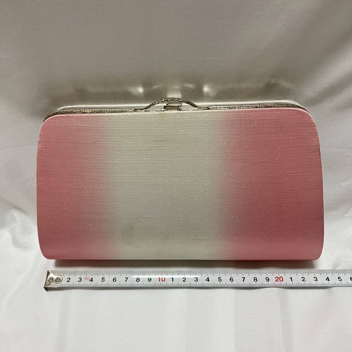 【格安】和装バッグ、草履、セット、着物、七五三、バッグ、結婚式、昭和レトロ、年代物、がま口、ビーズ、和装小物、バック、上品、ピンク