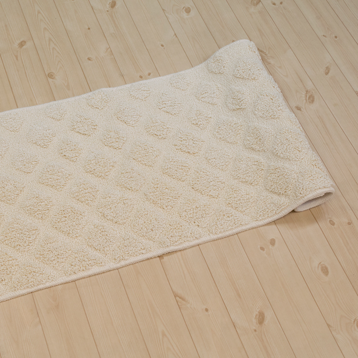  kitchen mat 45×120cm simple Northern Europe stylish plain ivory stone tatami manner tile pattern south . cotton cotton 100% slipping cease circle wash made in Japan 