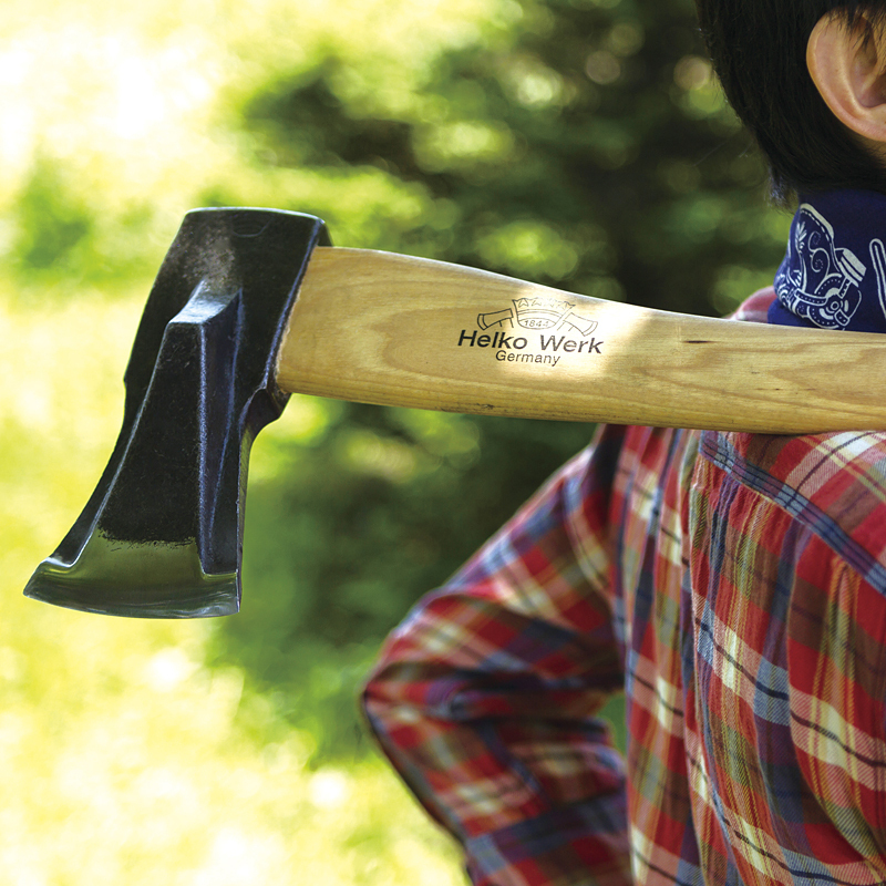 お気に入りの スチール 鋼 刃 オノ 全長80cm 薪割り 斧 ブレード