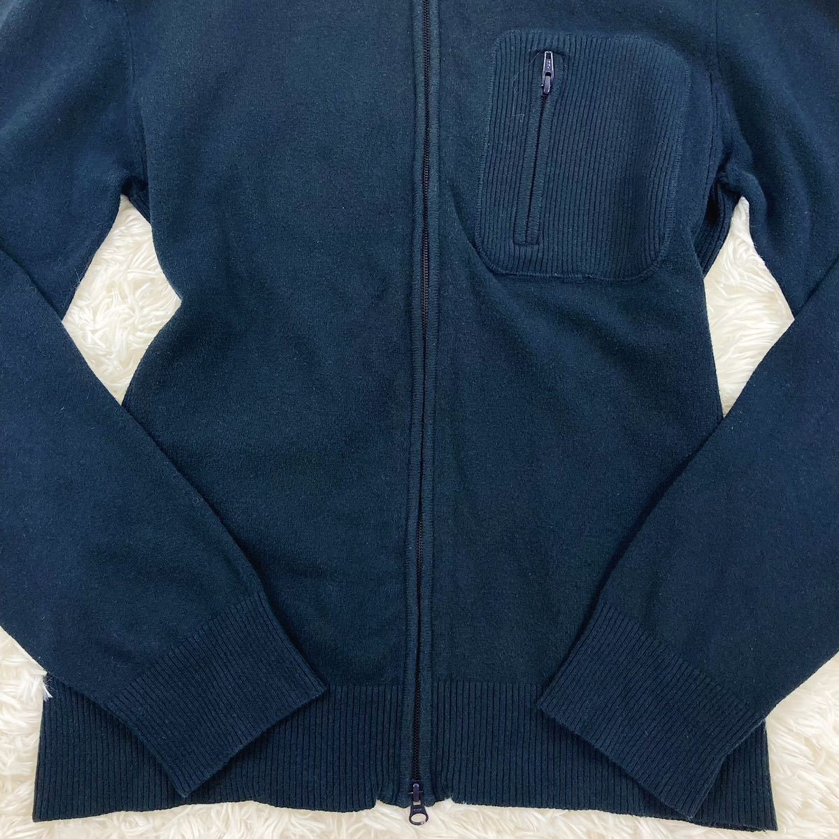 美品 エンポリオアルマーニ EMPORIO ARMANI ドライバーズニット ジップ