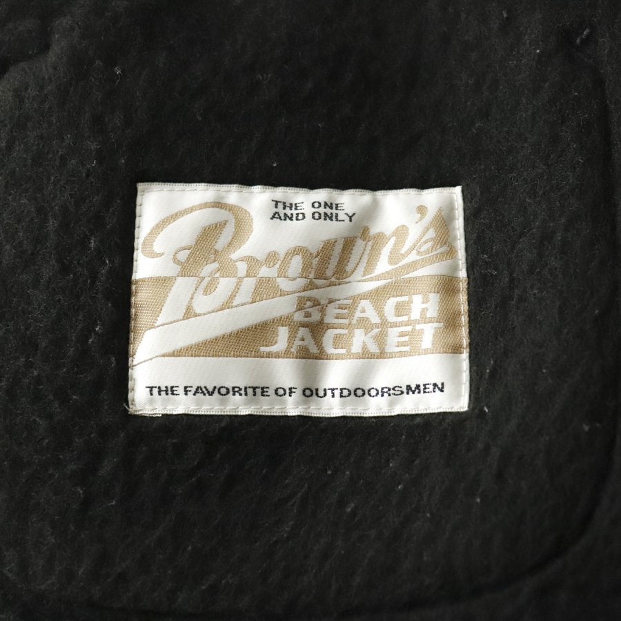 定価￥53,900- 極美品 日本製 Browns Beach Jacket ブラウンズビーチジャケット 224 COVERALL 1ST ごま塩 裏フリース カバーオール 36(S)_画像6