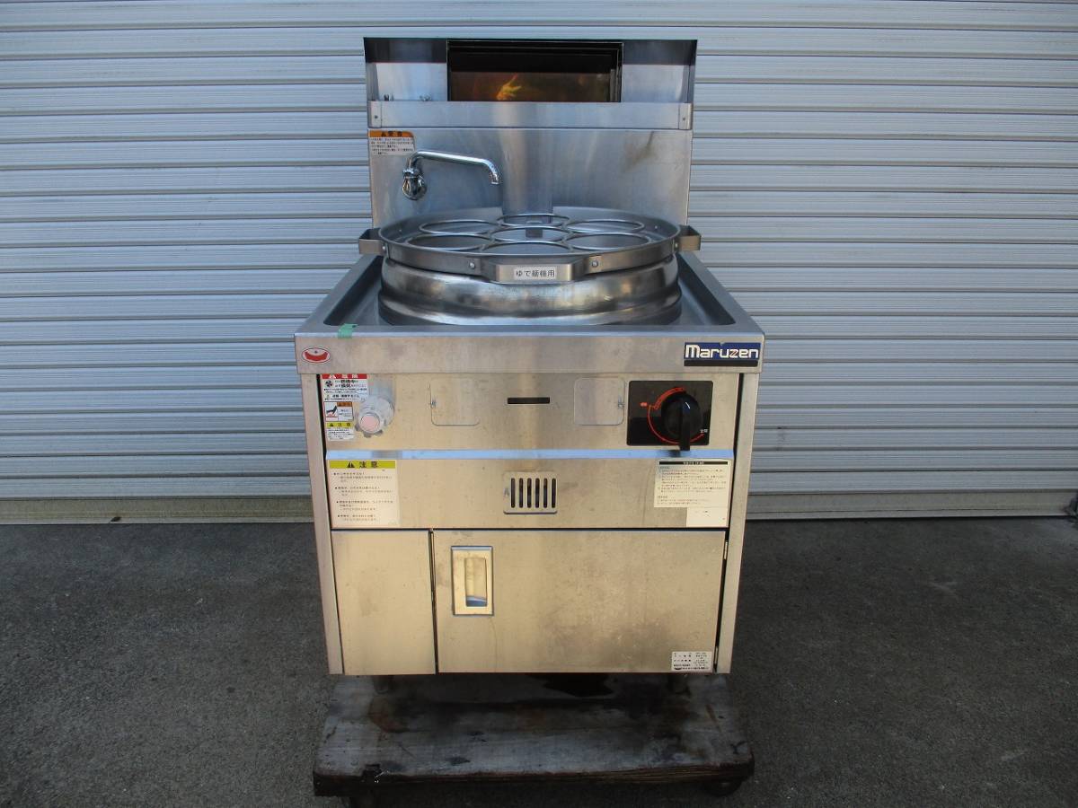 y2125-1　業務用　マルゼン　ゆで麺器　MR-15M　2019年製　都市ガス　W650xD750（790）xH800（1110）　中古　厨房_画像2