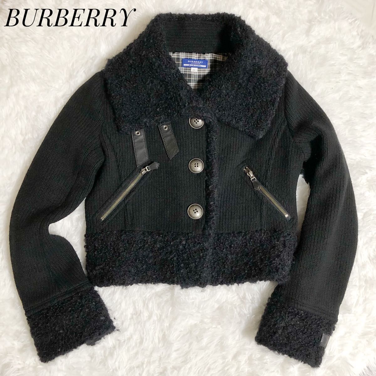 BURBERRY バーバリーブルーレーベル 羊毛 ウールジャケット ノバチェック