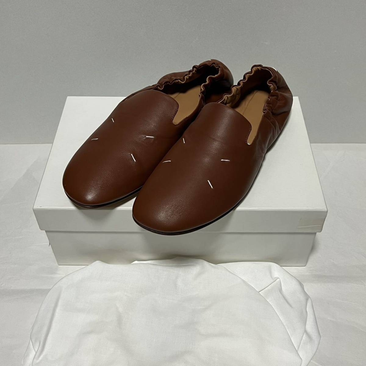 新品 MAISON MARGIELA メゾンマルジェラ 4ステッチ Kiki キキ スリッポン シューズ レザー フラット 靴 サイズ 39  25〜25.5cm