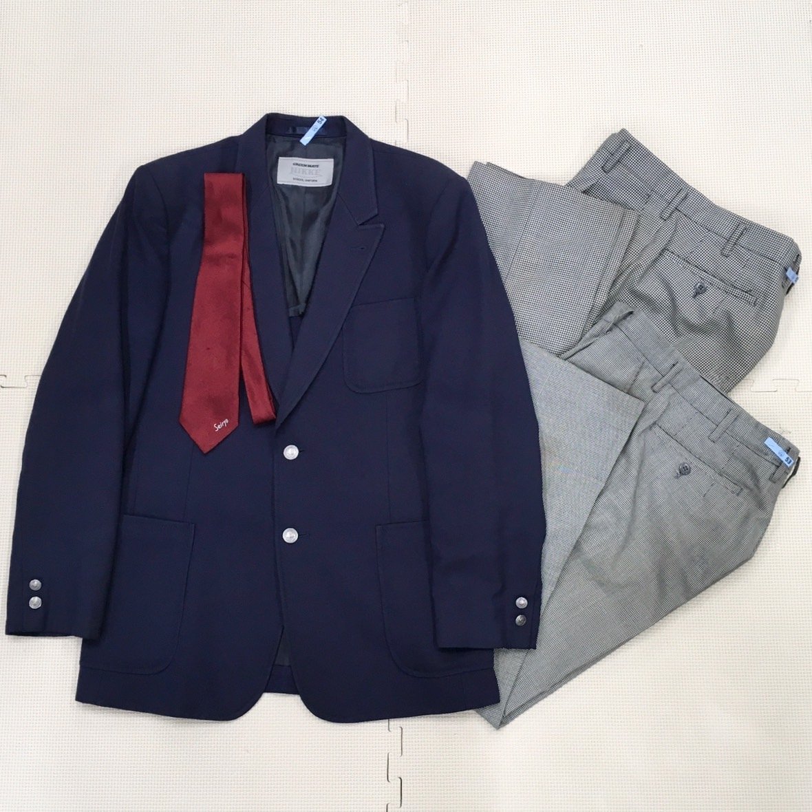 【ふるさと割】 AT803-1(中古)栃木県 宇都宮清陵高校 男子学生服 4点セット /L 学生服