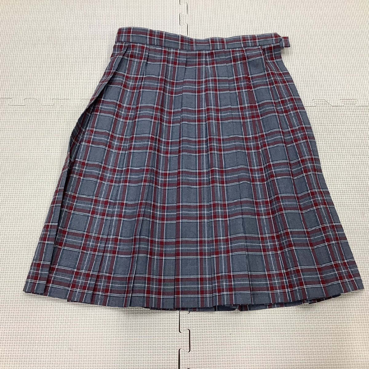 I13/Y(中古)山形県 荒砥高校 女子制服3点 /希少/現行/旧制服/S/M/W63/丈53/合服ブラウス/半袖ブラウス/夏スカート/グレー/チェック/学生服の画像7