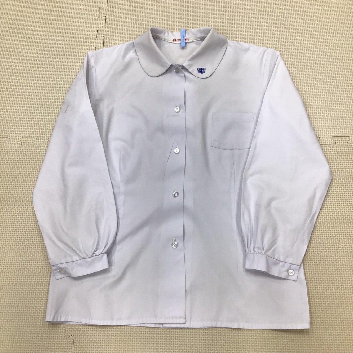 O18/Y(中古)山形県 長井南中学校 女子制服4点 /165/L/W66/丈60/セーラーブレザー/ベスト/ブラウス/冬スカート/紺/赤ライン/夏冬/学生服_画像6