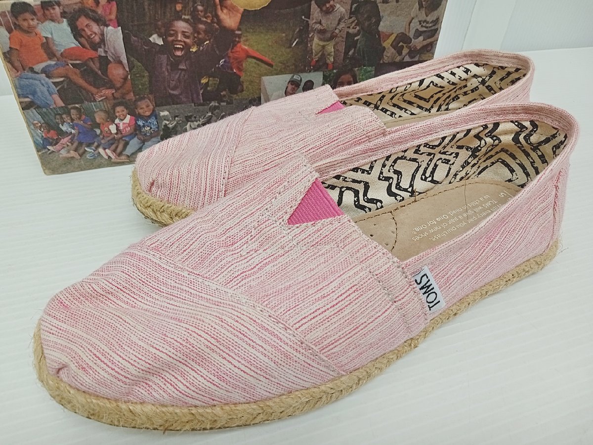 [16A-59-026-1] TOMS エスパドリーユ 381113 サイズ23.5cm レディース ピンク 中古_画像1