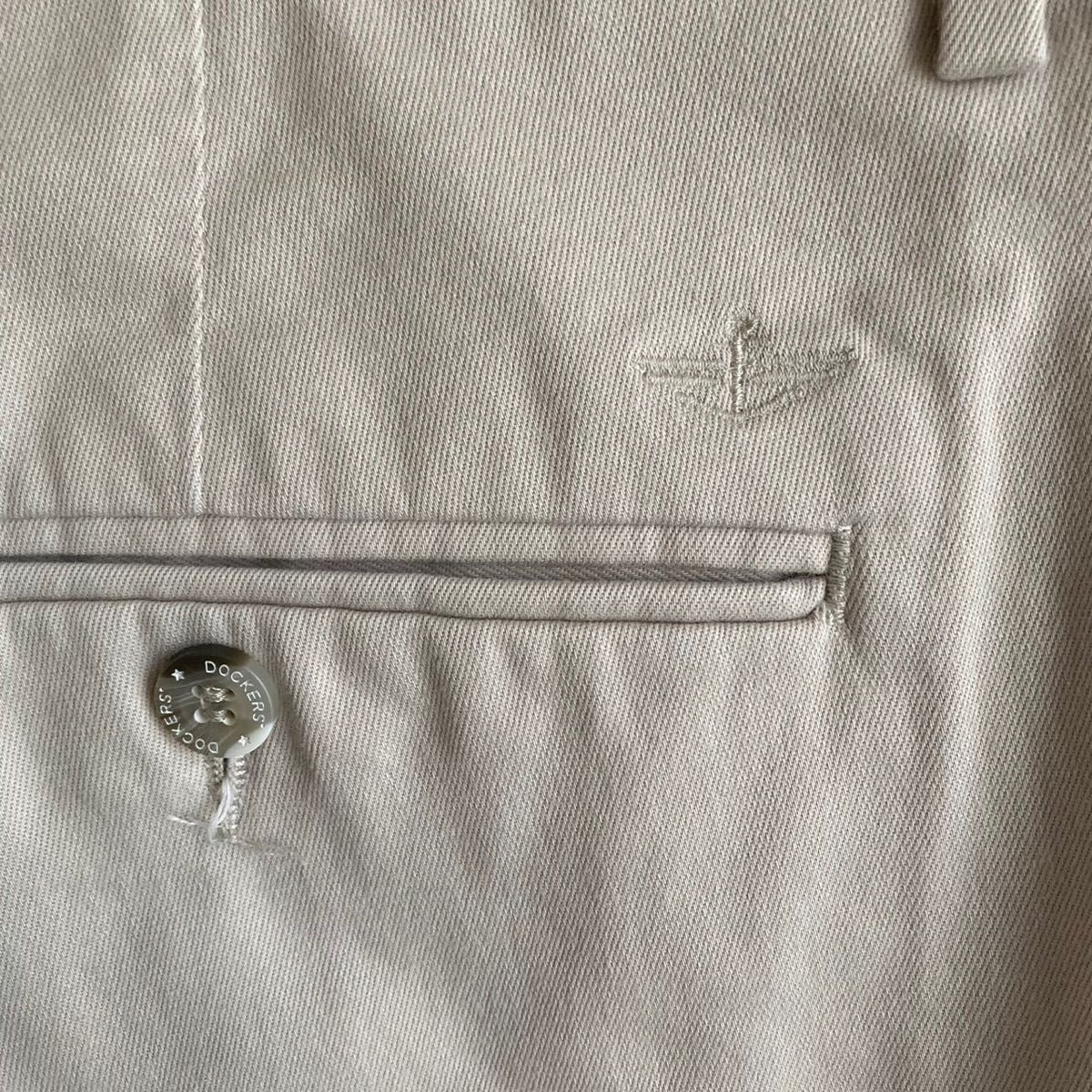 90s DOCKERS 2タック ワイドシルエット チノパン 36/30 ベージュ ドッカーズ 90's vintage 古着