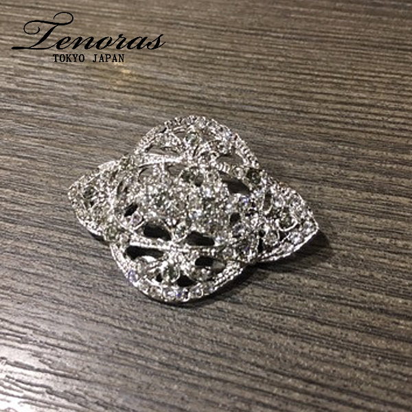 送料185円▼新品 MEN'S TENORAS シューピアス 合金 スワロフスキー シルバー■TENORAS ティノラス アクセサリーGARNIERガルニエ_画像1