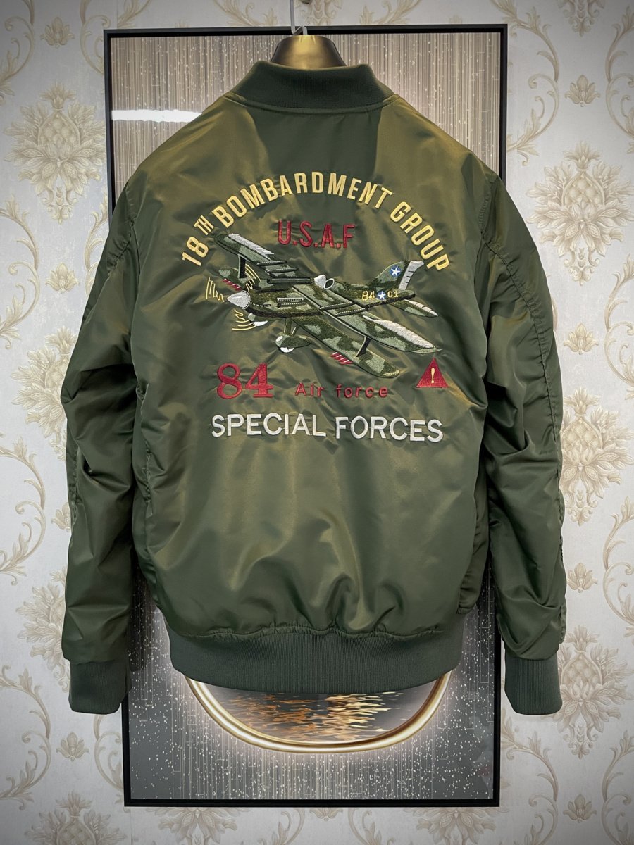 ファッション force Air 84 高級刺繍U.S.A.F MA-1 最上級EU製＆定価6万