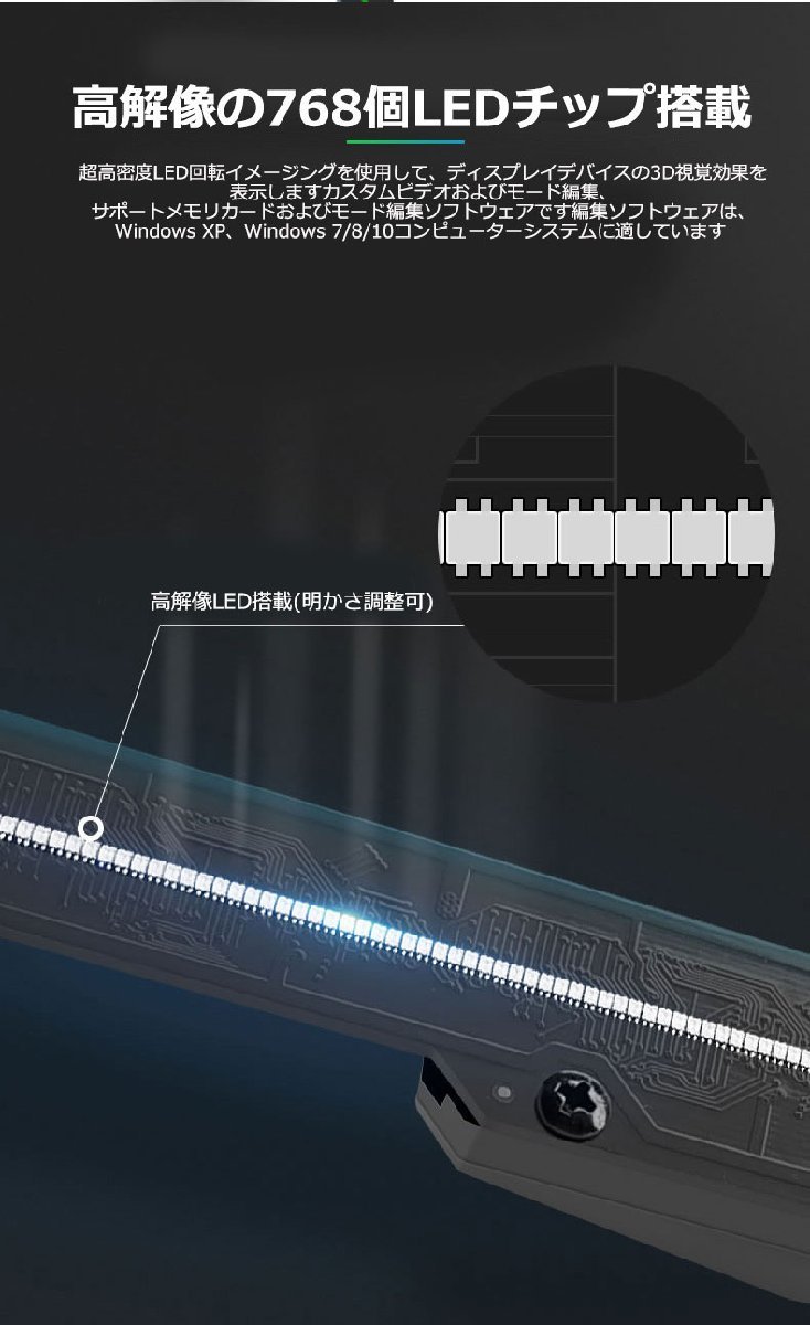 3Dホログラム　LEDファン 裸眼3Dホログラム 広告 プロジェクター　ディスプレイファン 展示プロジェクター ホームプロジェクター 65cm_画像5