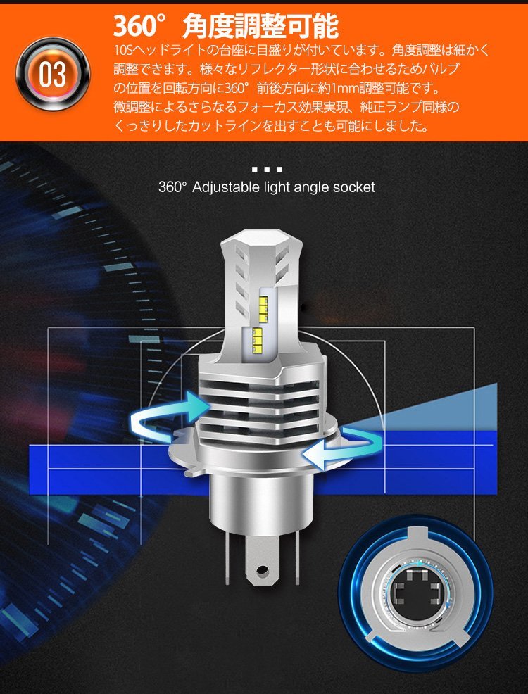 進化版10S 取付カンタン！ワンタッチ一体型 車検対応 LEDヘッドライトH11/H8 純正交換 爆光合計19200lm 6500K 1年保障 キャンセラー付き_画像4