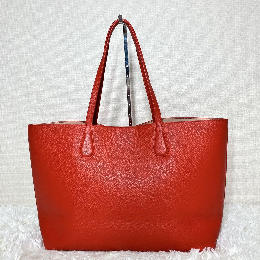 国内正規品】 トリーバーチ トートバッグ 台形 船形 A4可能 赤系